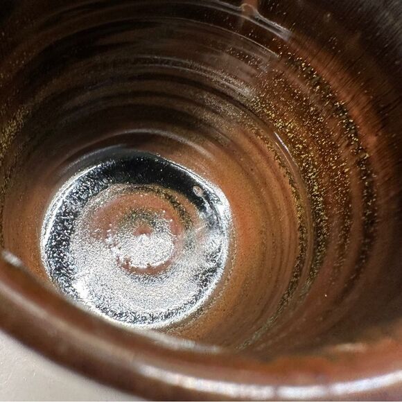 Handcrafted Terry Plasket Ceramic Mug with Lid - Brown and Black dog silhouette - Picture 12 of 12